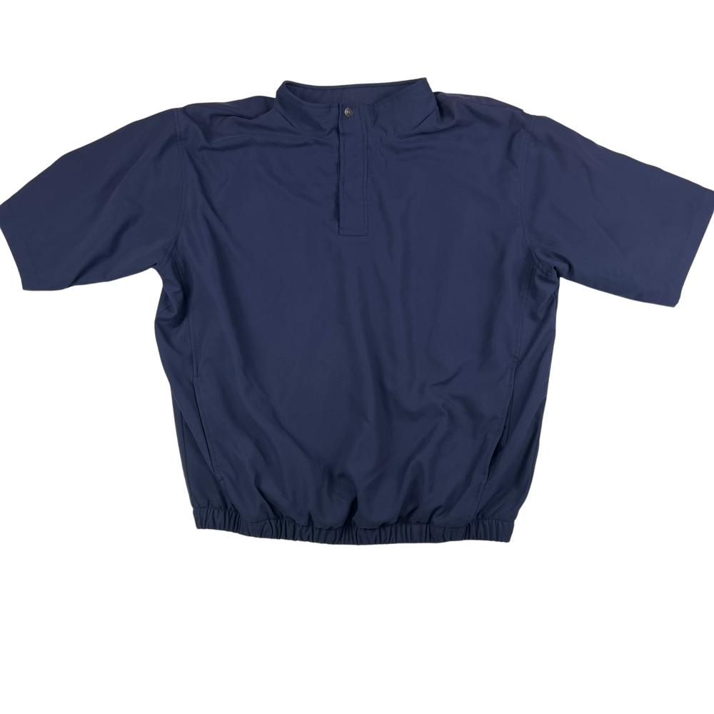 Gear For Sports Pullover Mens Large Elastic Hem Half Snap Navy Windbreaker
